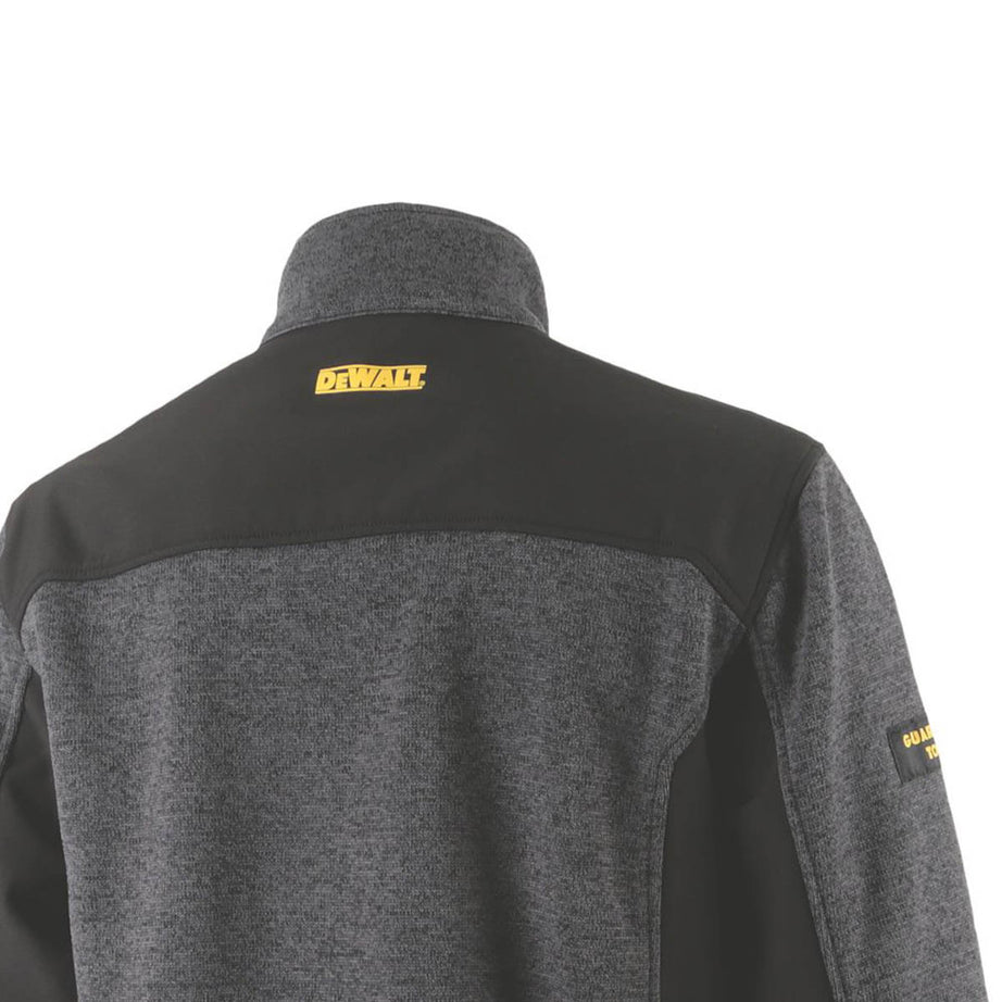 DEWALT Mens Work Fleece Jacket Grey Black Zipped Pockets X Large 49" Chest - Image 4