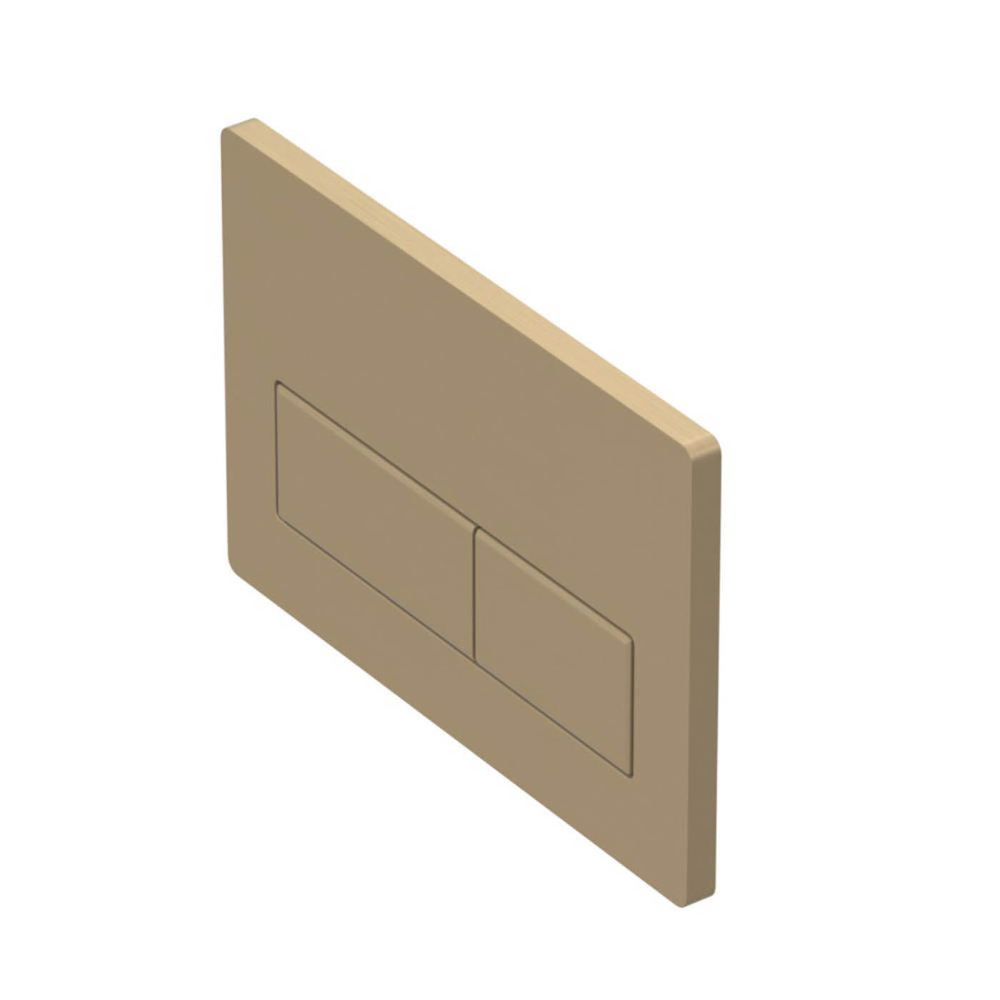 Flushing Plate Dual Water-Saving Low Volume Flush Rectangular  Brushed Brass - Image 3