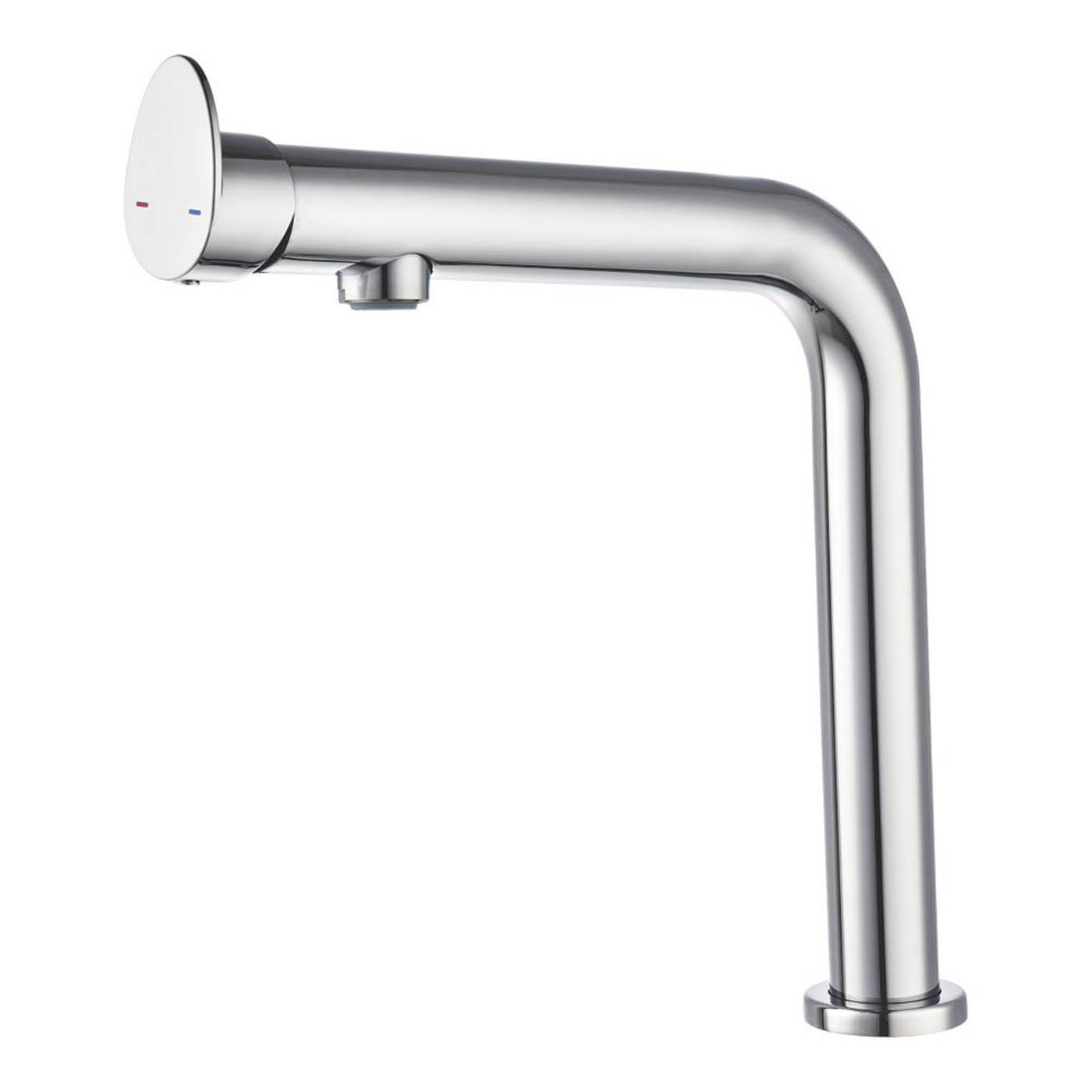 Cascabel Mono Mixer Tap Chrome Single Lever Control Modern (H)218 mm - Image 1