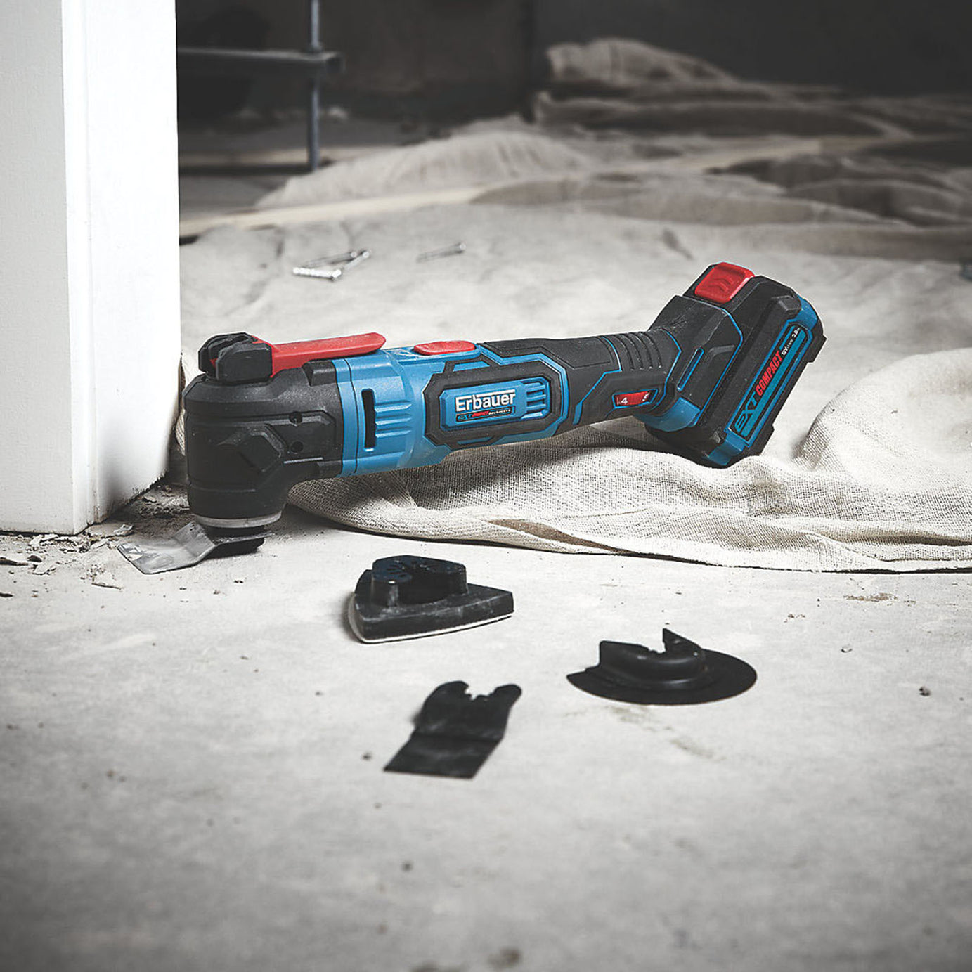Erbauer Multi-Tool Cordless Li-Ion EXT Brushless 12V LED Lights Body Only - Image 3
