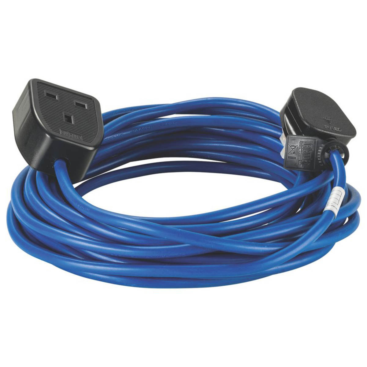 Defender 13A 1-Gang Unswitched  Extension Lead Blue 10m - Image 1