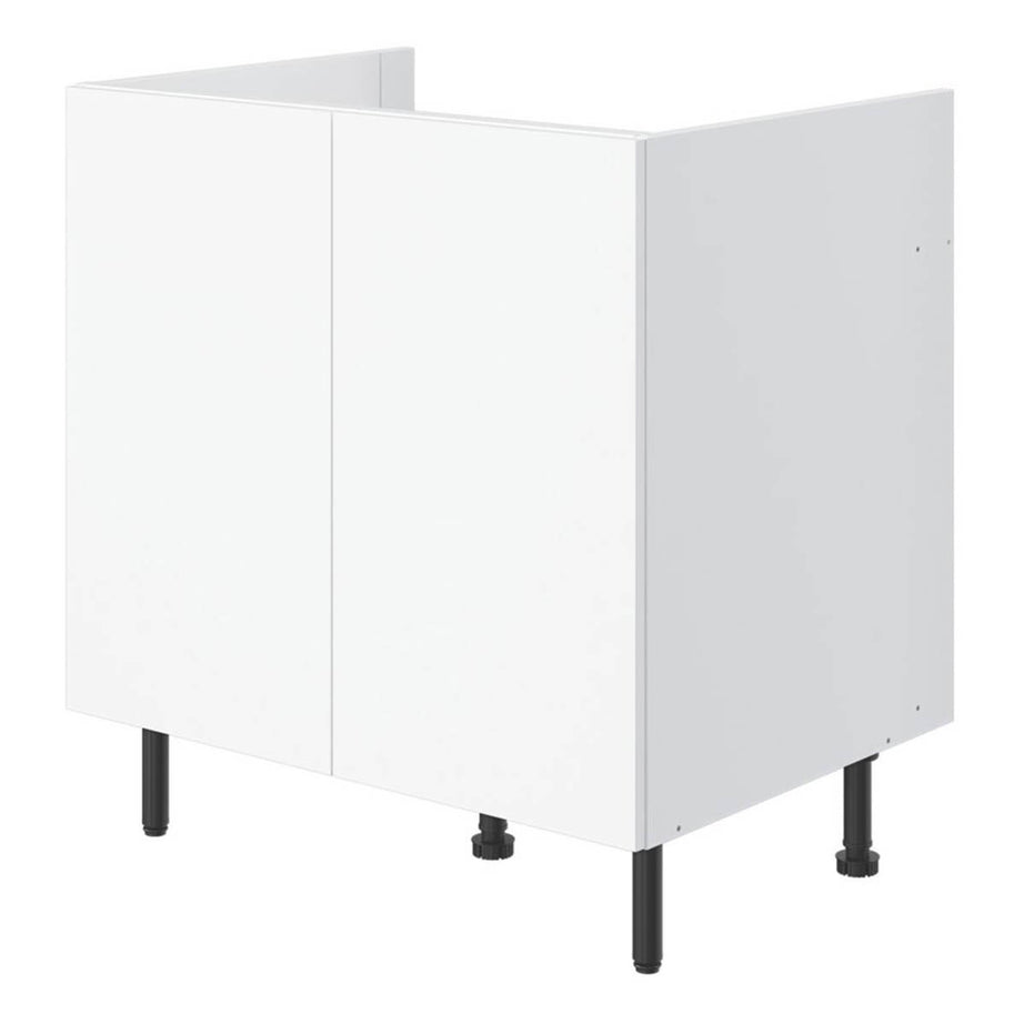 Kitchen Base Unit Cabinet Matt White 2 Doors Storage Cupboard 80x59x86cm - Image 1
