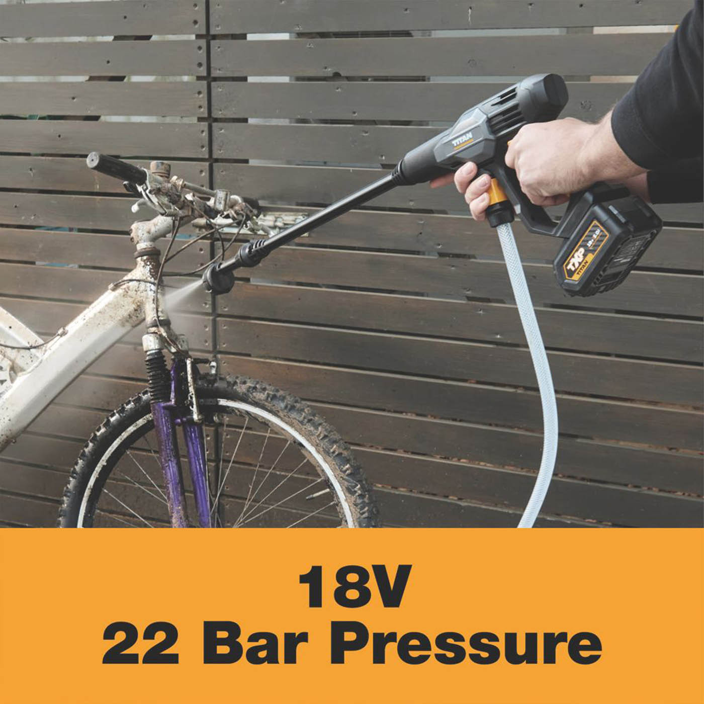 Titan Pressure Washer Hand-Held TTI1230PRW Cordless 22bar 18V 1 x 5Ah Li-Ion TXP - Image 4