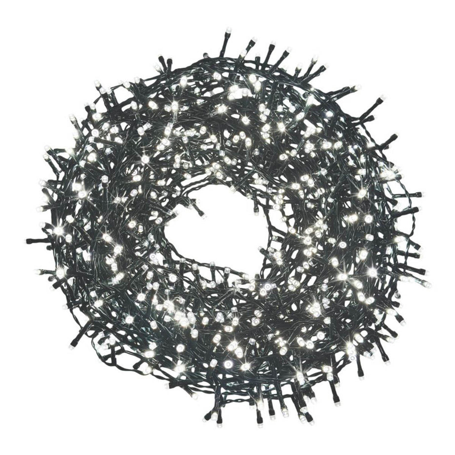 Christmas String Lights 1000 LED Ice White 8 Functions Indoor Outdoor 39.97m - Image 1