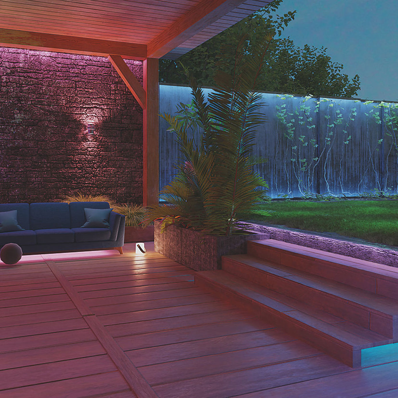 Outdoor LED Strip Light Smart RGBW Garden Colour Changing Dimmable 5M - Image 8