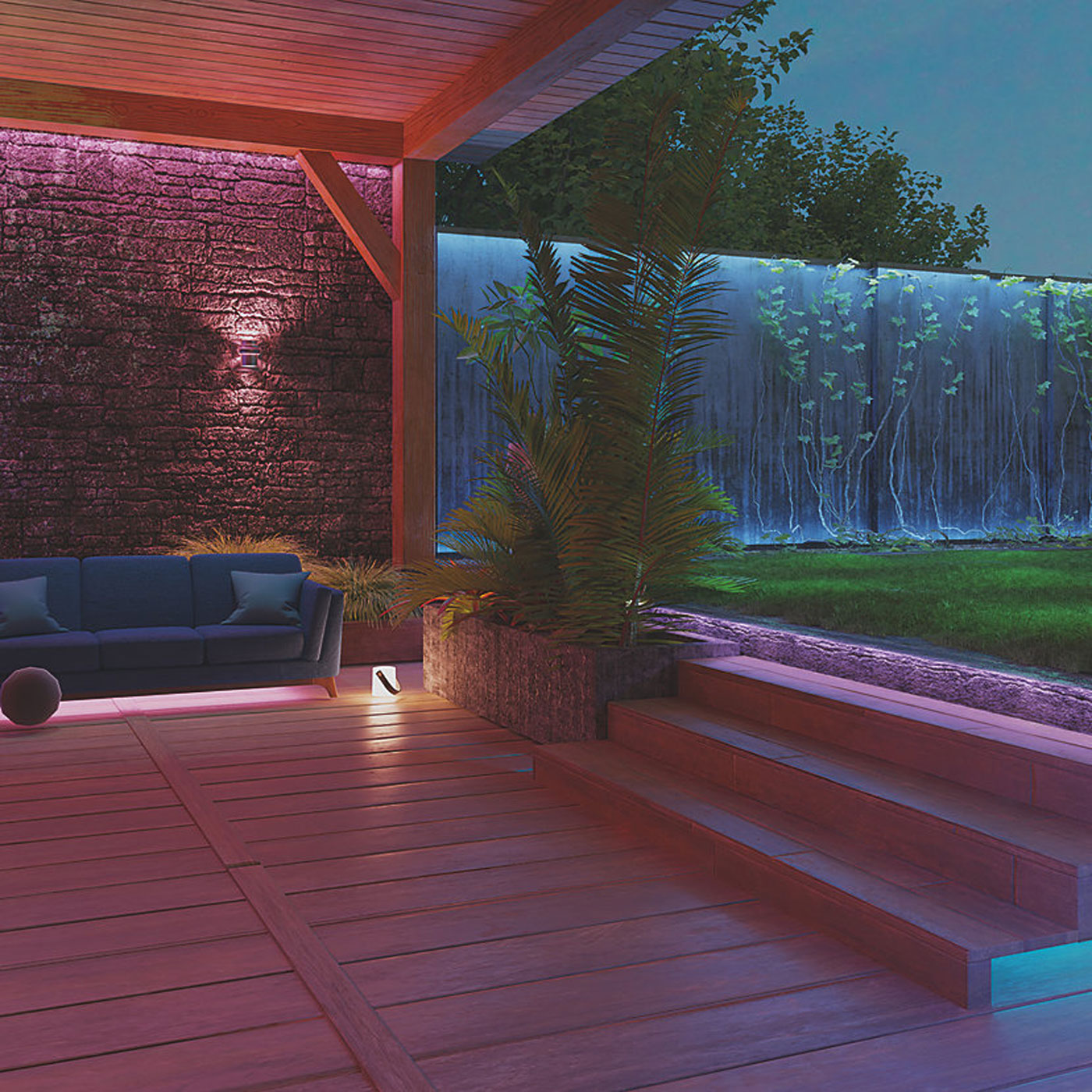 Outdoor LED Strip Light Smart RGBW Garden Colour Changing Dimmable 5M - Image 8