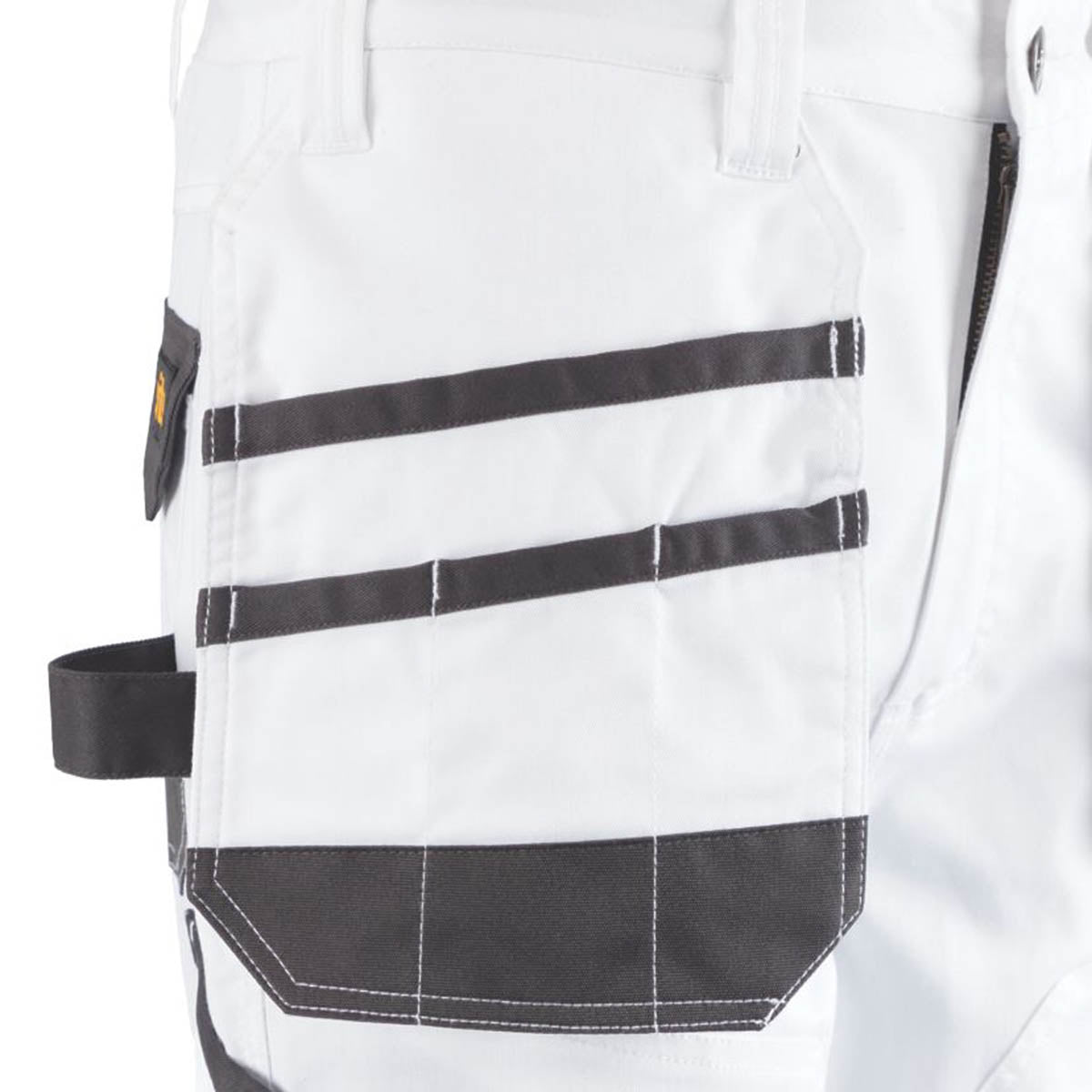 Site Work Trousers Mens Regular Fit White Grey Stretch Multi Pockets 40"W 32"L - Image 4
