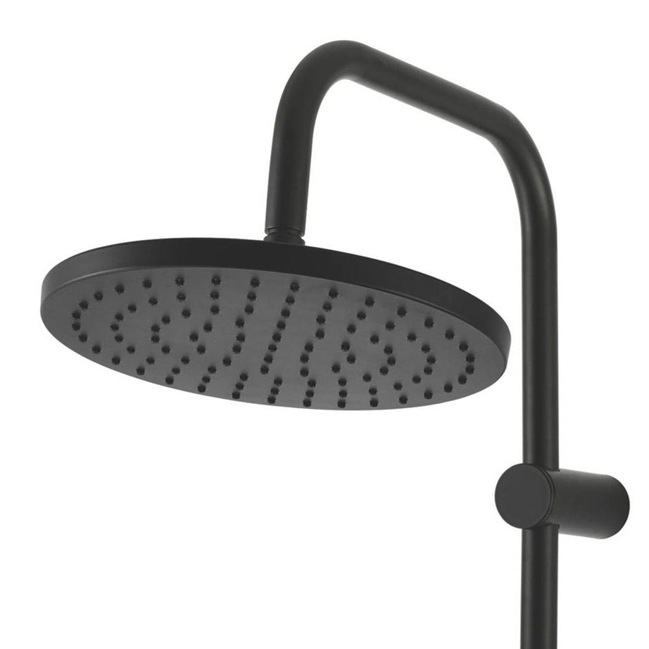 Swirl Thermostatic Mixer Shower Black Diverter Twin Round Head 3 Spray Pattern - Image 2