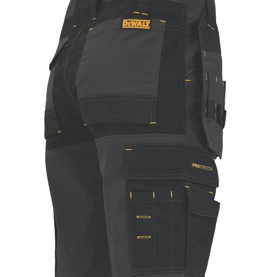 DEWALT Mens Work Shorts Valdez Grey Black Holster Pockets Breathable 40" W - Image 4