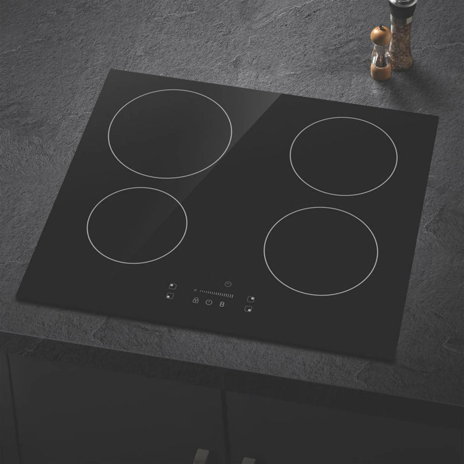 Induction Hob 4 Zone Black Touch Glass Front Control Child Safety Lock 560mm - Image 3
