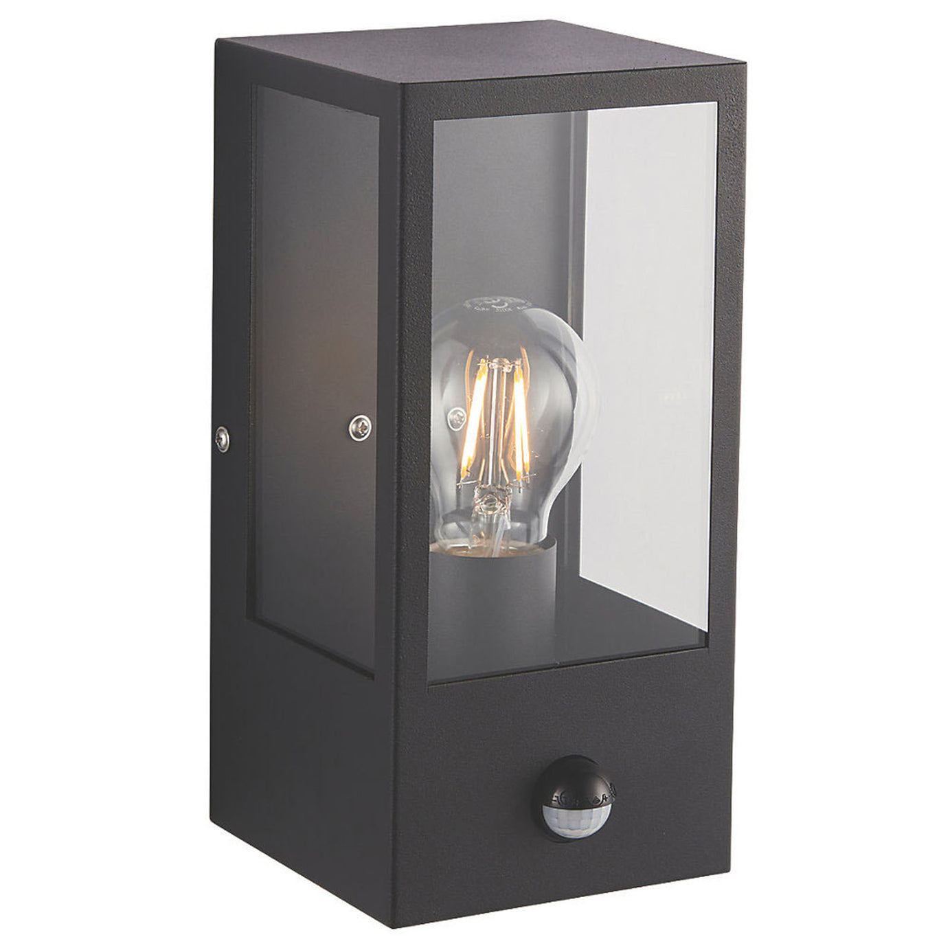LAP Wall Light Lantern Breton Black Matt 28W PIR Adjustable Sensor Outdoor IP44 - Image 2