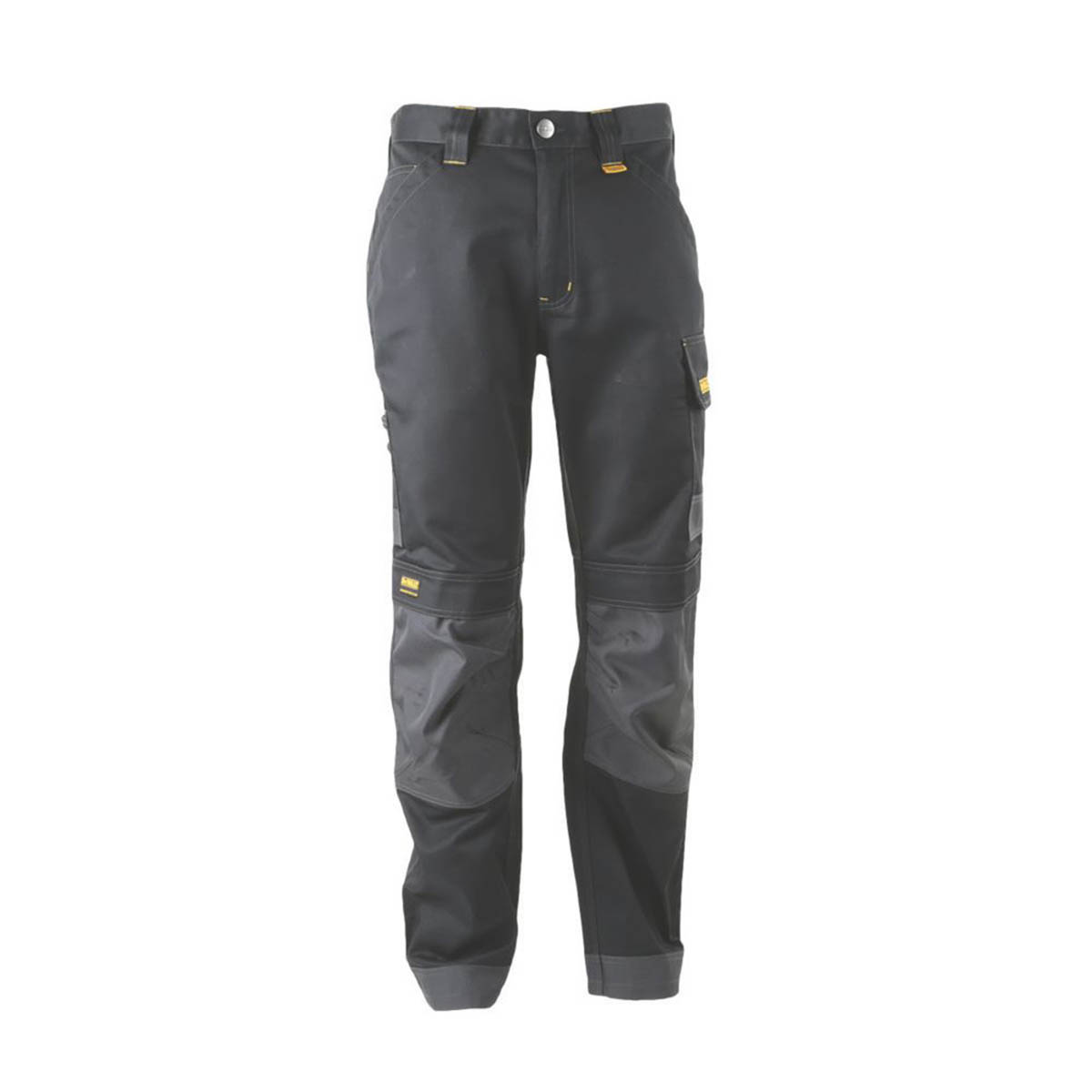 DeWalt Mens Work Trousers Cargo Multi Pockets Breathable Zip Black 32" W 31" L - Image 1