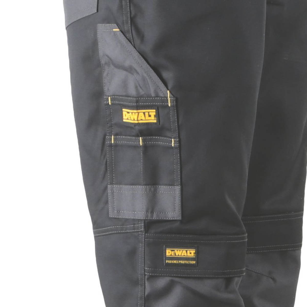 DeWalt Mens Work Trousers Cargo Multi Pockets Breathable Zip Black 32" W 31" L - Image 4