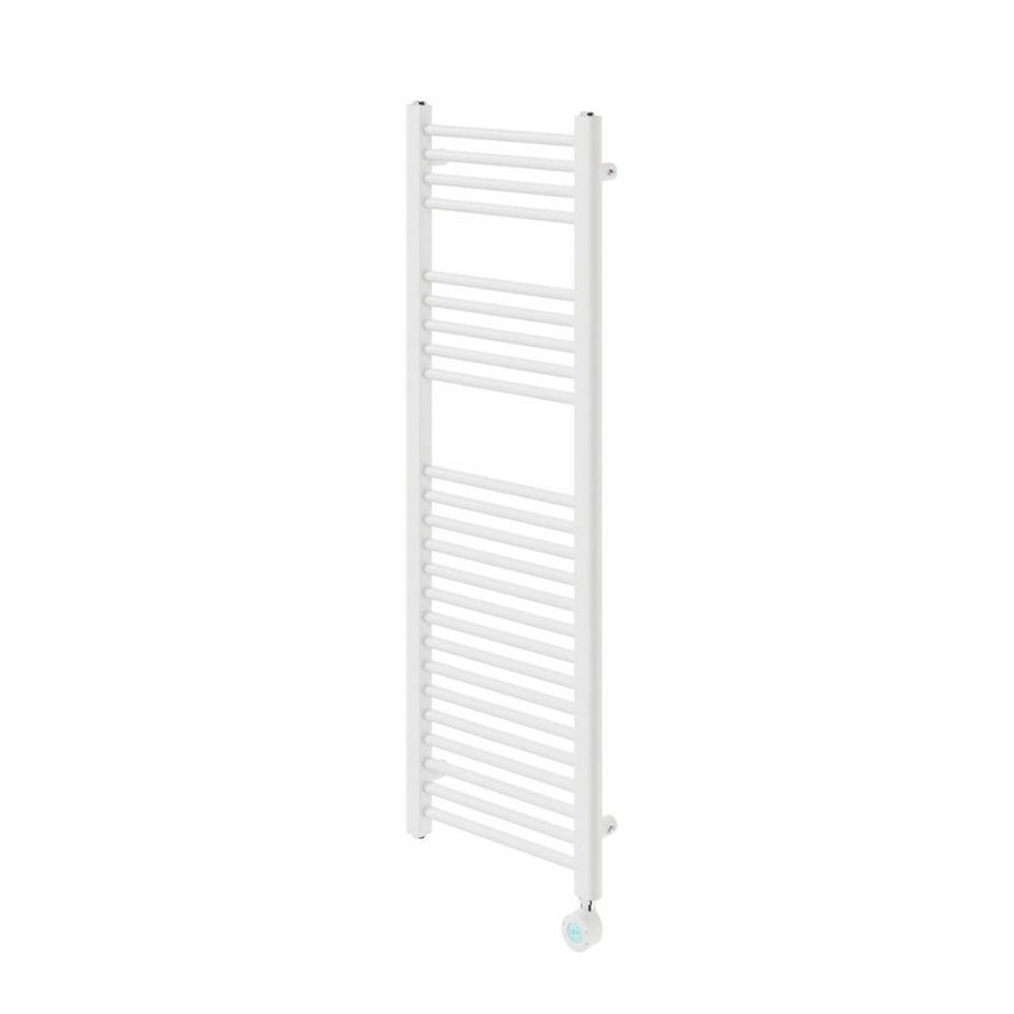 Flomasta 1200mm x 400mm 853BTU White Flat Electric Towel Radiator - Image 1