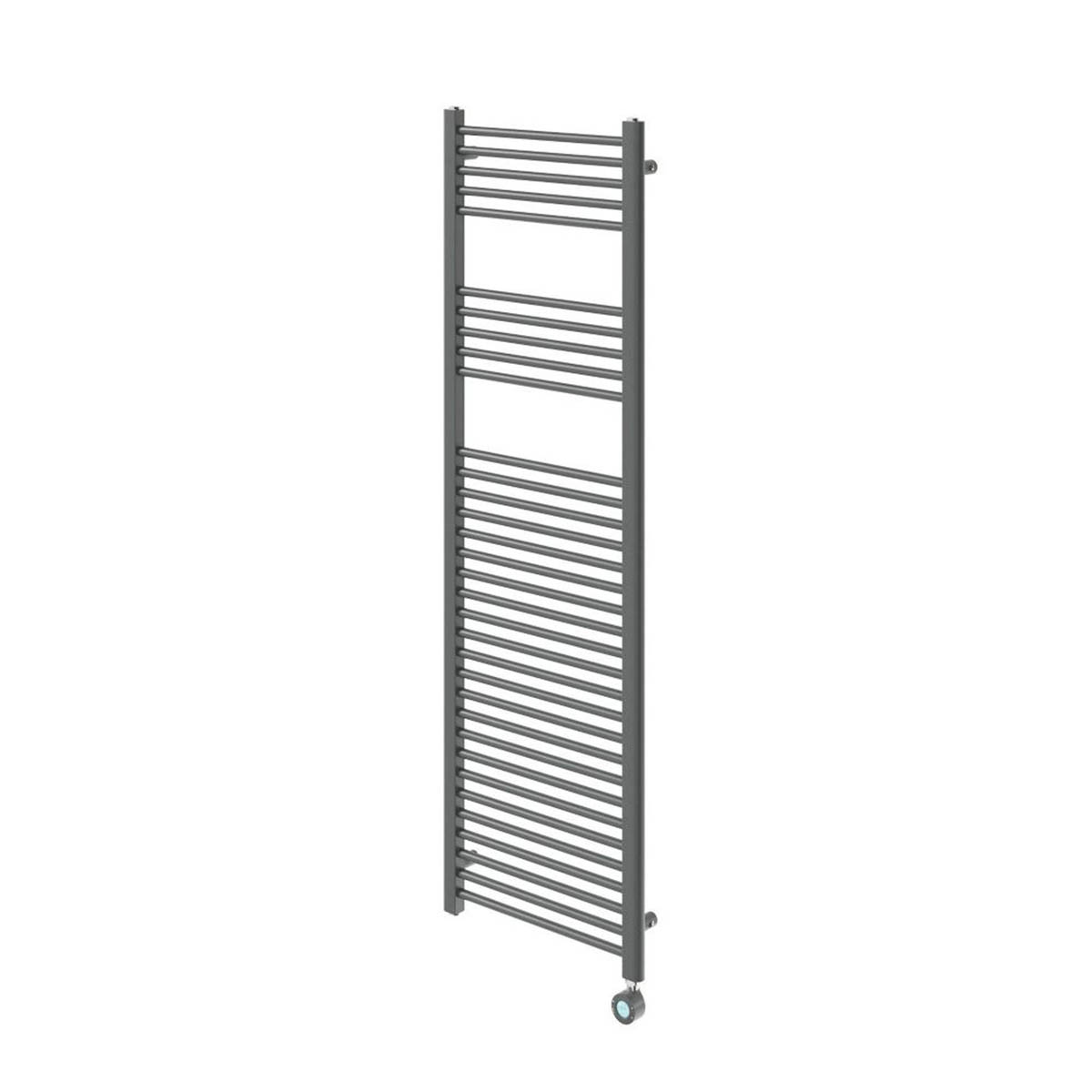 Flomasta Electric Towel Rail Radiator Anthracite Flat Bathroom Warmer H160xW50cm - Image 1