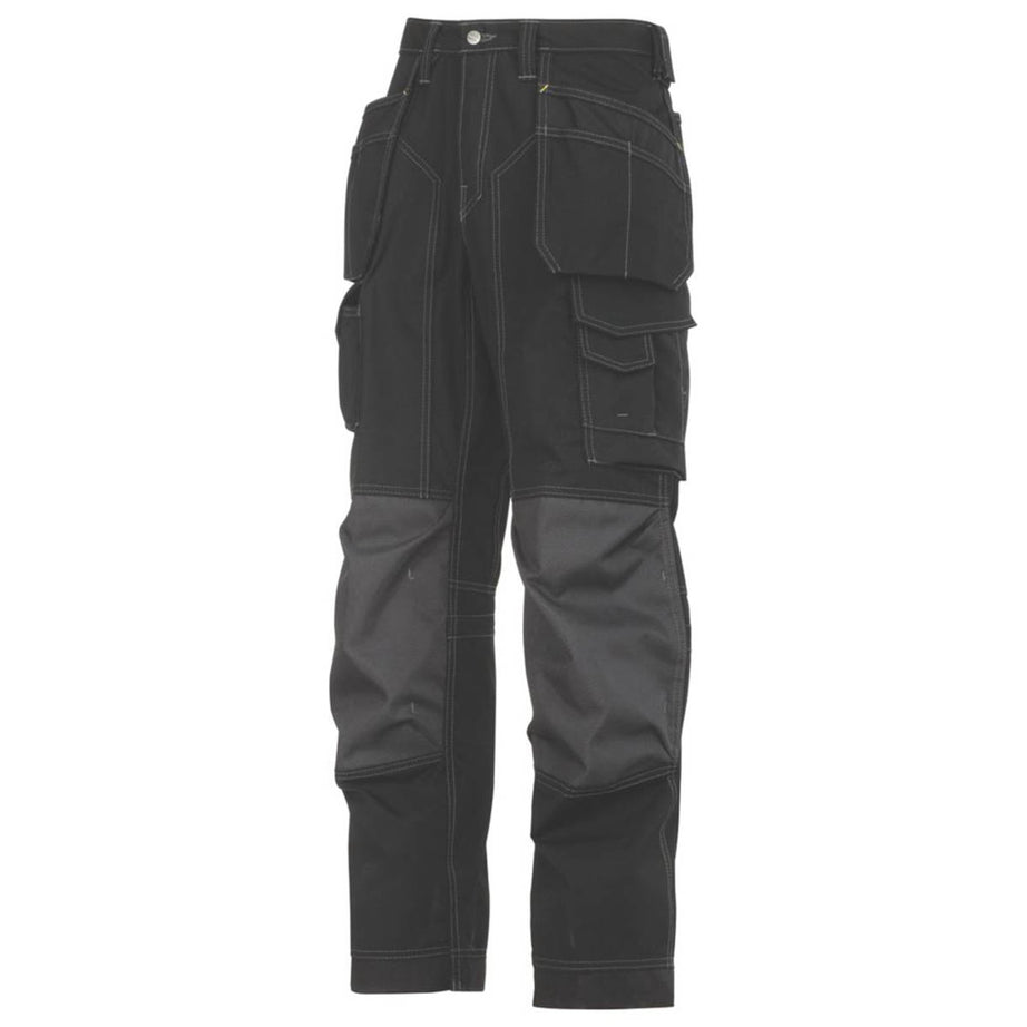 Snickers Work Trousers Mens Twisted Leg Grey Black Multi Pockets 35"W 30"L - Image 1