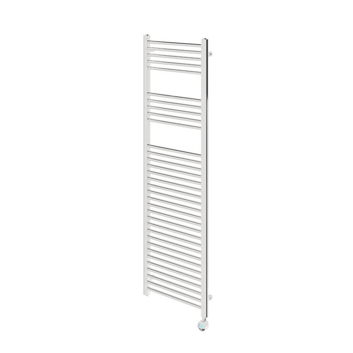 Flomasta Electric Towel Rail Radiator Chrome Flat Bathroom Warmer (H)160x(W)50cm - Image 1