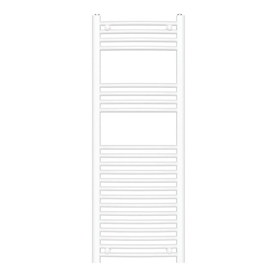 Flomasta Towel Rail Radiator White Curved Warmer Gloss 1200mm x 450mm 1672BTU - Image 2