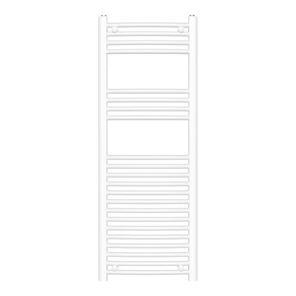 Flomasta Towel Rail Radiator White Curved Warmer Gloss 1200mm x 450mm 1672BTU - Image 2