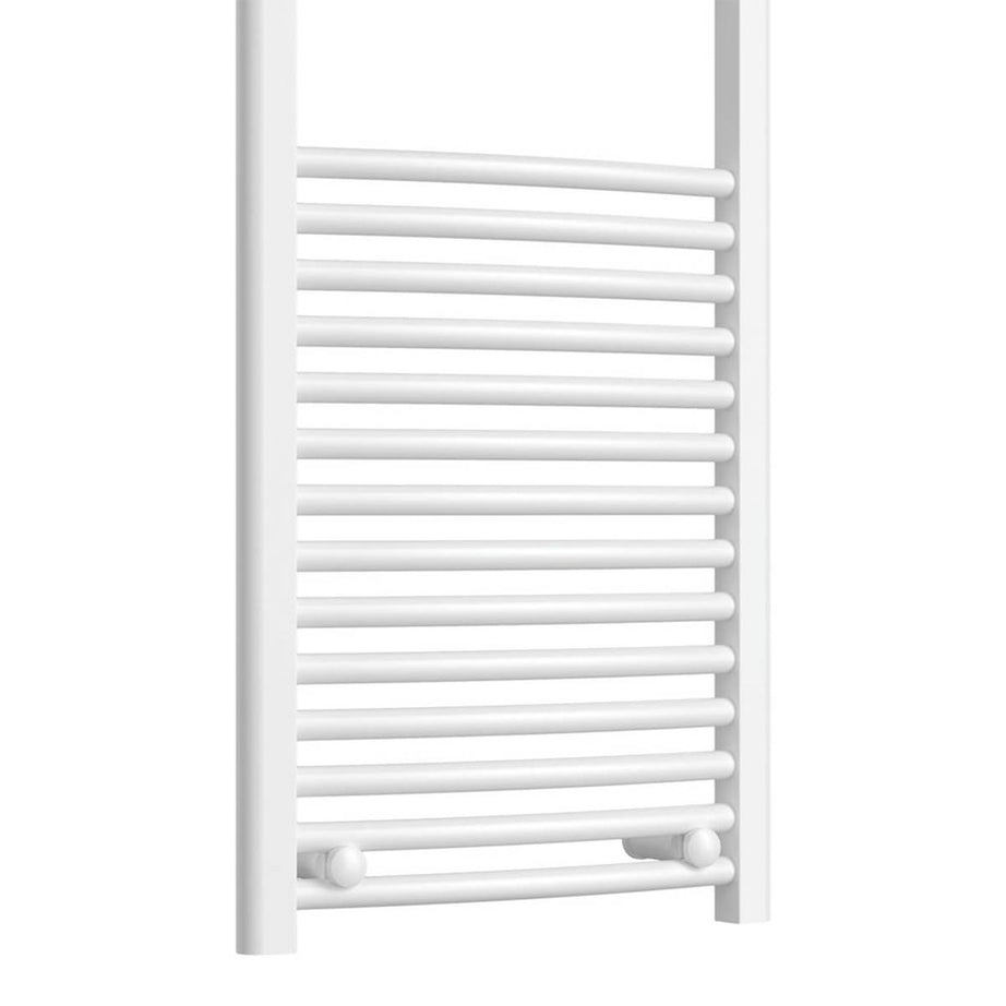 Flomasta Towel Rail Radiator White Curved Warmer Gloss 1200mm x 450mm 1672BTU - Image 4
