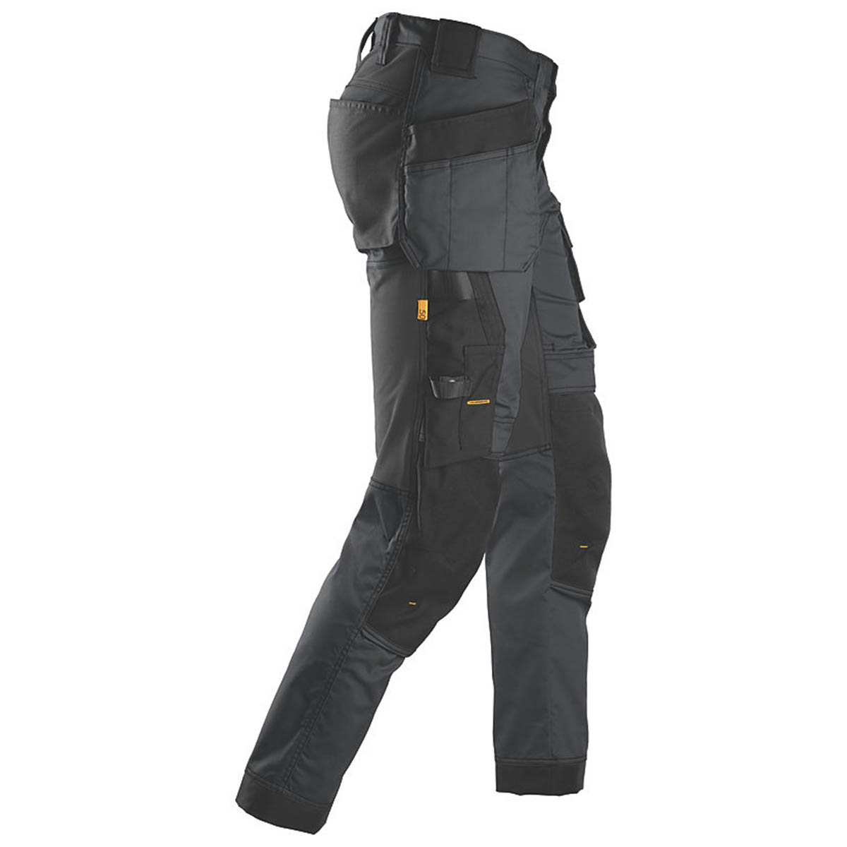 Snickers Work Trousers Mens Slim Fit Grey Black Stretch Multi Pockets 41"W 32"L - Image 5