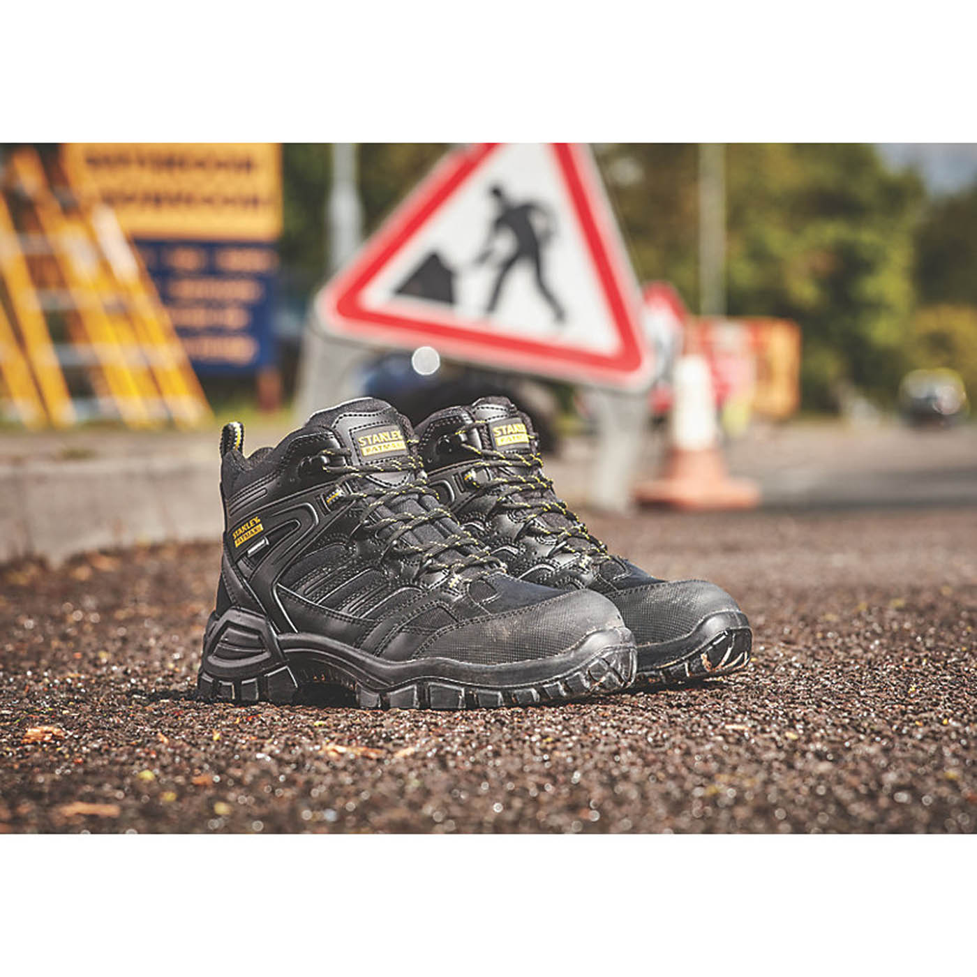 Stanley Safety Boots Mens Standard Fit Black Waterproof Steel Toe Size 10 - Image 2