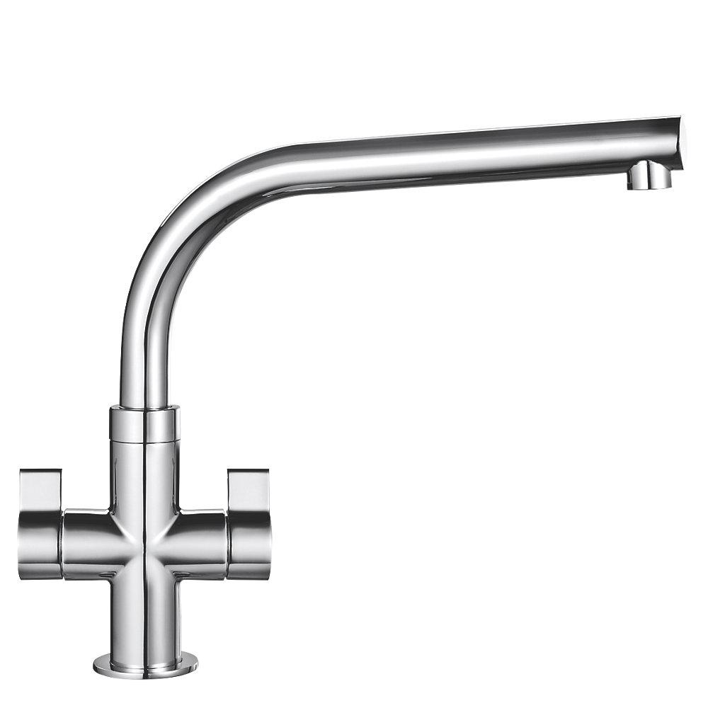 Franke Kitchen Sink Tap Mono Mixer Chrome Dual Lever Swivel Spout Contemporary - Image 2