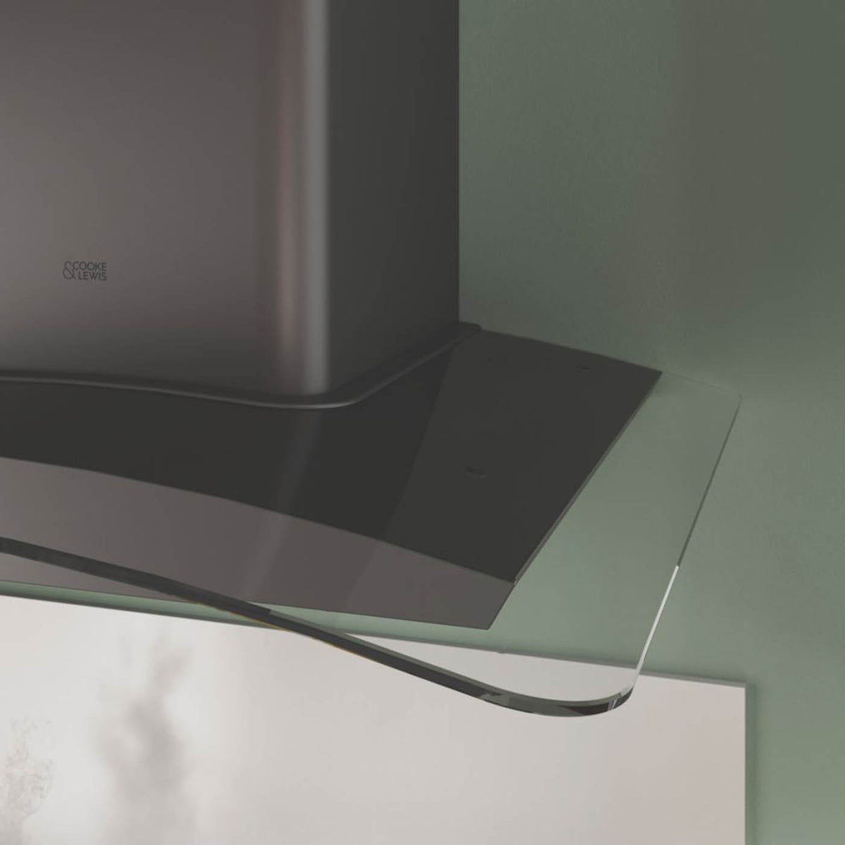 Cooke & Lewis Cooker Hood Black Kitchen Curved Glass LED Touch Control 598mm - Image 5