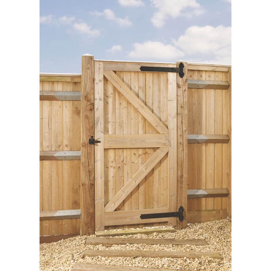Smith & Locke Gate Hinges Heavy Duty Reversible Black Straight Durable Pack Of 2 - Image 2