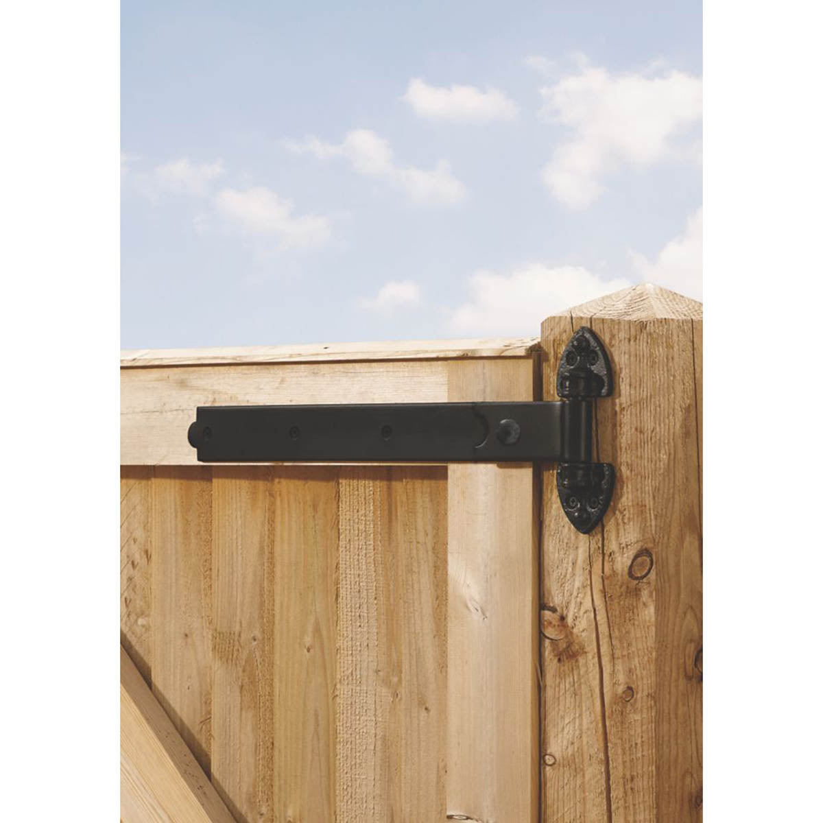 Smith & Locke Gate Hinges Heavy Duty Reversible Black Straight Durable Pack Of 2 - Image 3