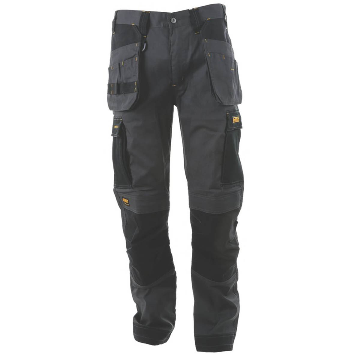 DeWalt Work Trousers Mens Slim Fit Grey Multi Pocket Breathable 30"W 29"L - Image 1