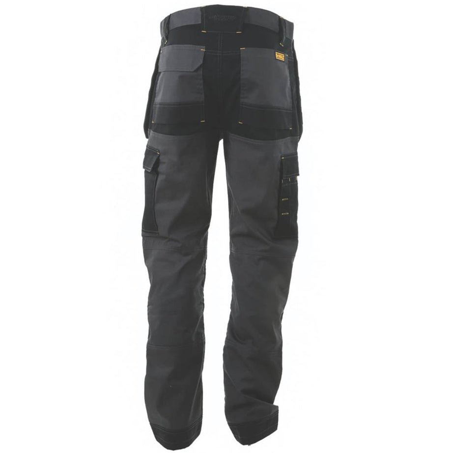DeWalt Work Trousers Mens Slim Fit Grey Multi Pocket Breathable 30"W 29"L - Image 2