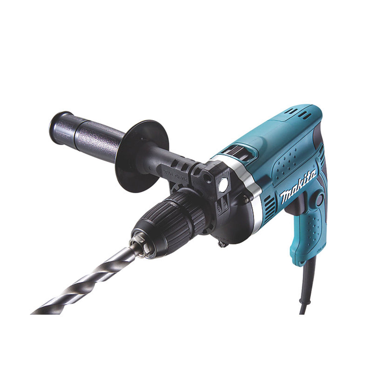Makita Percussion Drill HP1631K/2 Electric Brushed Keyless Chuck Case 710W 240V - Image 2