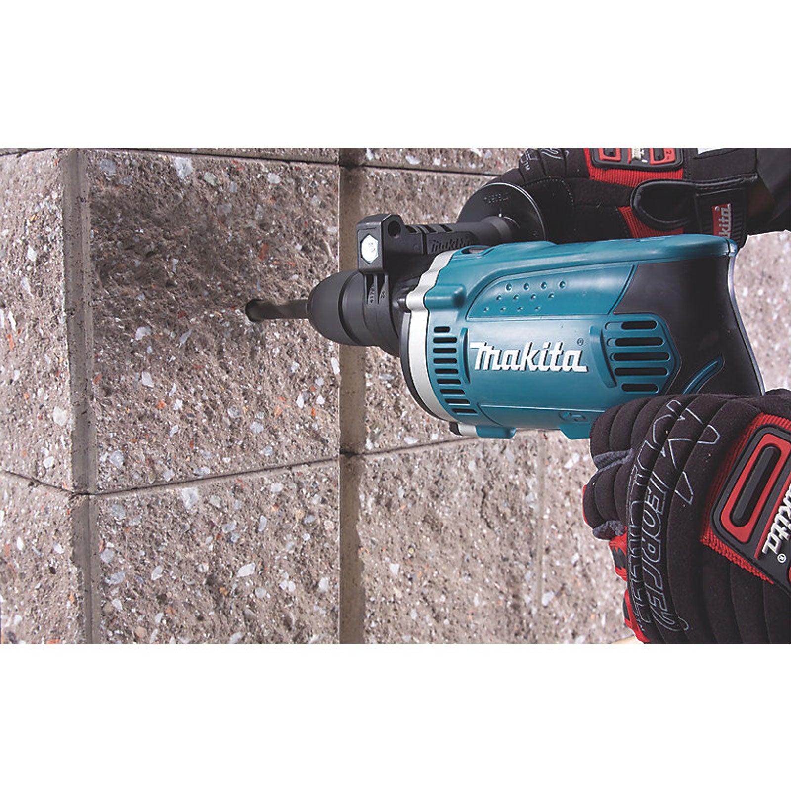 Makita Percussion Drill HP1631K/2 Electric Brushed Keyless Chuck Case 710W 240V - Image 4