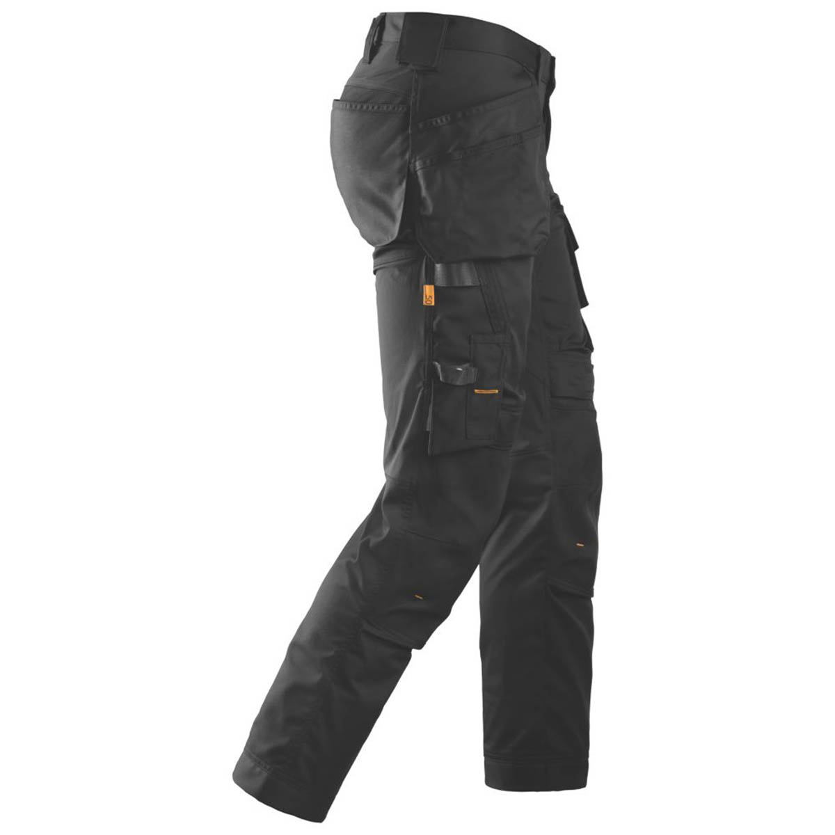 Snickers Mens Work Trousers Stretch Black Slim Fit Holster Pockets 33" W 32" L - Image 4