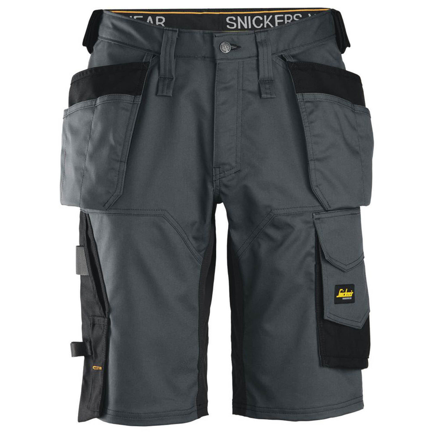 Snickers Work Shorts Mens Grey Black Loose Fit Multi Pockets Stretch Cargo 38W - Image 1