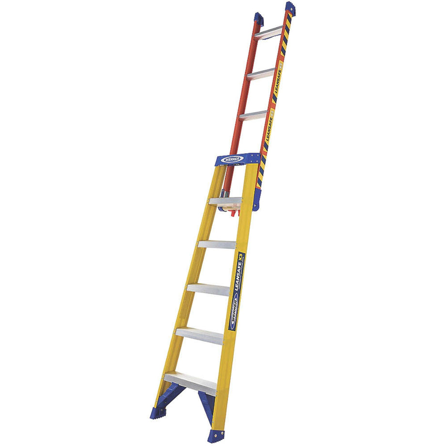Werner Step Ladder 3 In 1 Leansafe X3 Enhanced Lean Extension Fibreglass (H)2.9m - Image 2