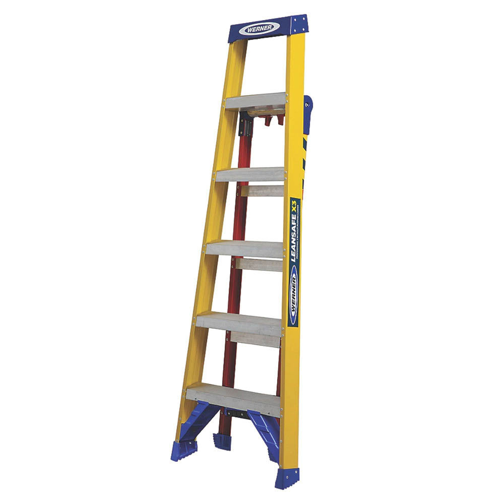 Werner Step Ladder 3 In 1 Leansafe X3 Enhanced Lean Extension Fibreglass (H)2.9m - Image 7