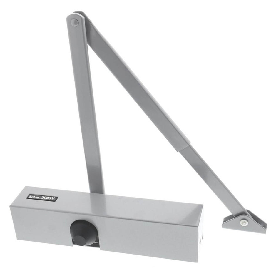 Briton Overhead Door Closer Fire Rated 2003V Silver Adjustable Max 80 kg - Image 1
