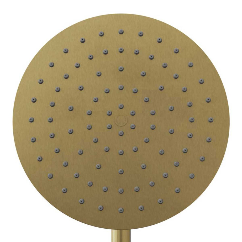 Swirl Multi Head Shower Concealed Rear Fed Satin Brass Single Spray Pattern - Image 5