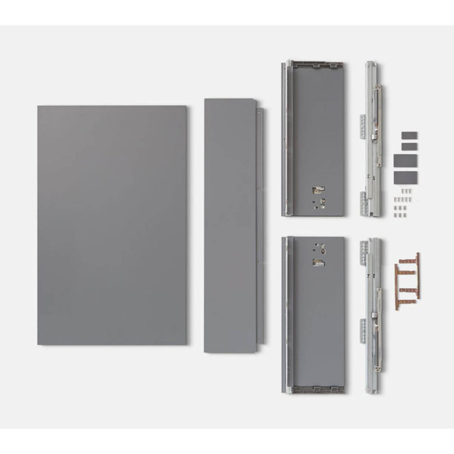 Essentials Kitchen Drawer Box Deep Matt Grey Soft Close Slimline Sides 800mm - Image 2