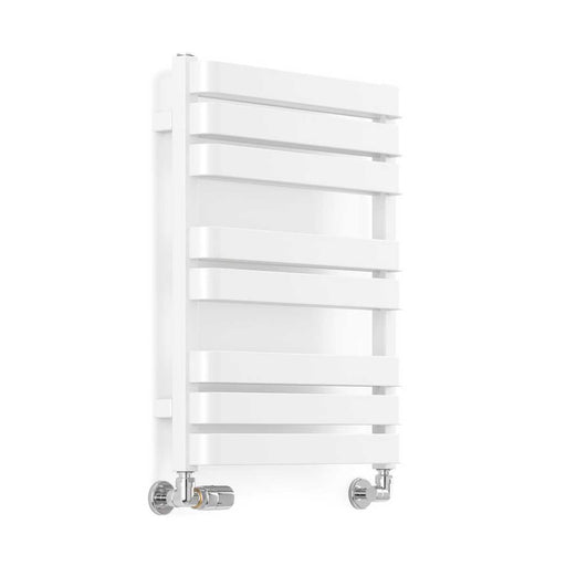 Designer Towel Rail Radiator White Flat Bathroom Warmer 460W (H)65.5x(W)50cm - Image 1
