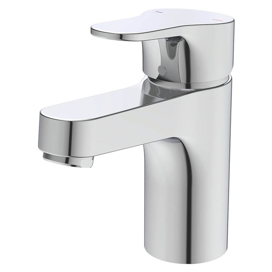 Bathroom Basin Tap Mono Mixer Chrome Single Lever Clicker Waste Contemporary - Image 1