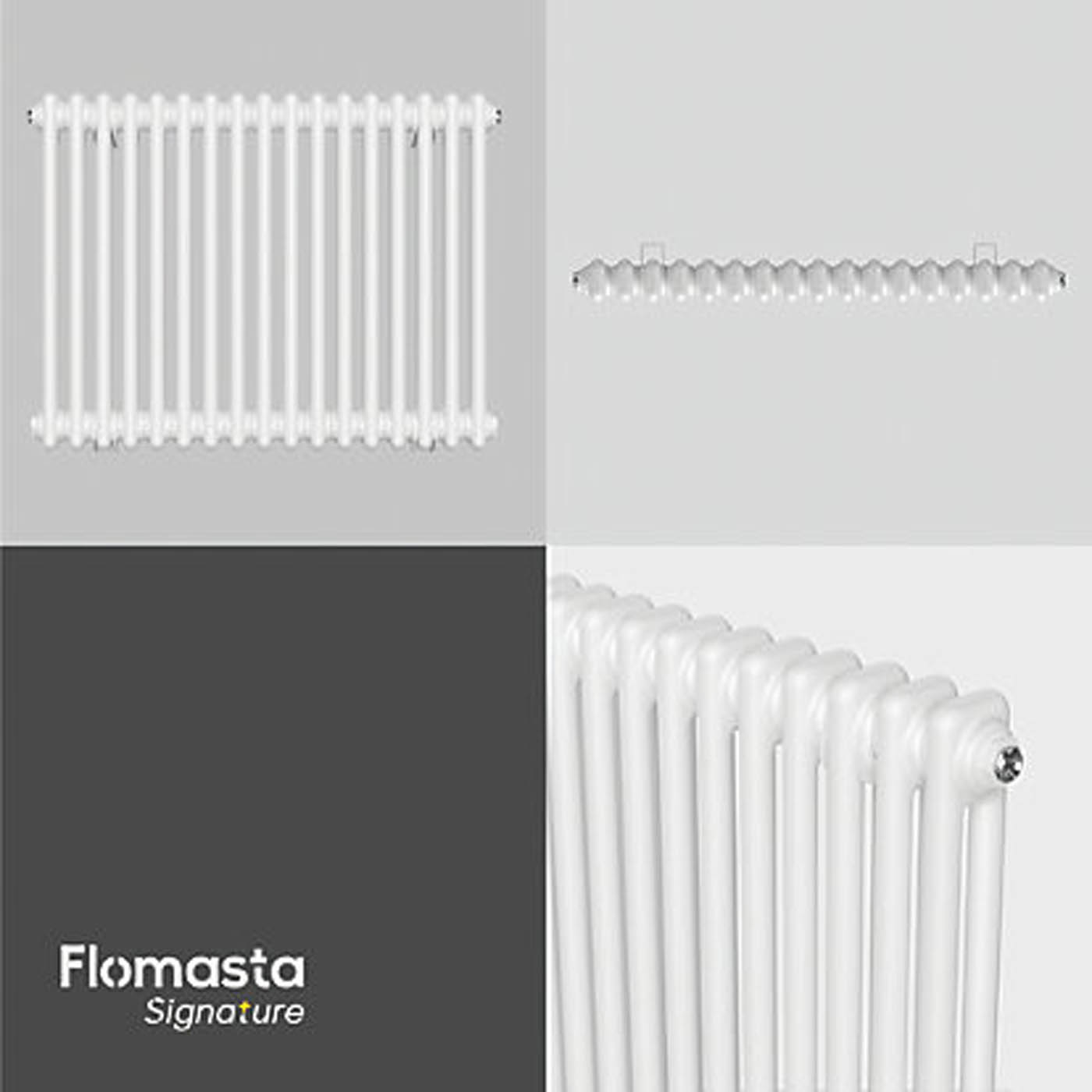 Flomasta 600mm x 785mm 2732BTU White Horizontal 2 Column Radiator - Image 5