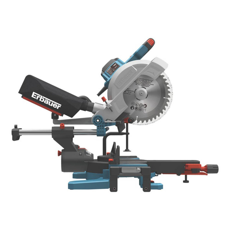Erbauer Compound Mitre Saw Electric ERB1074MSW 254mm Double Bevel Sliding 1800W - Image 2