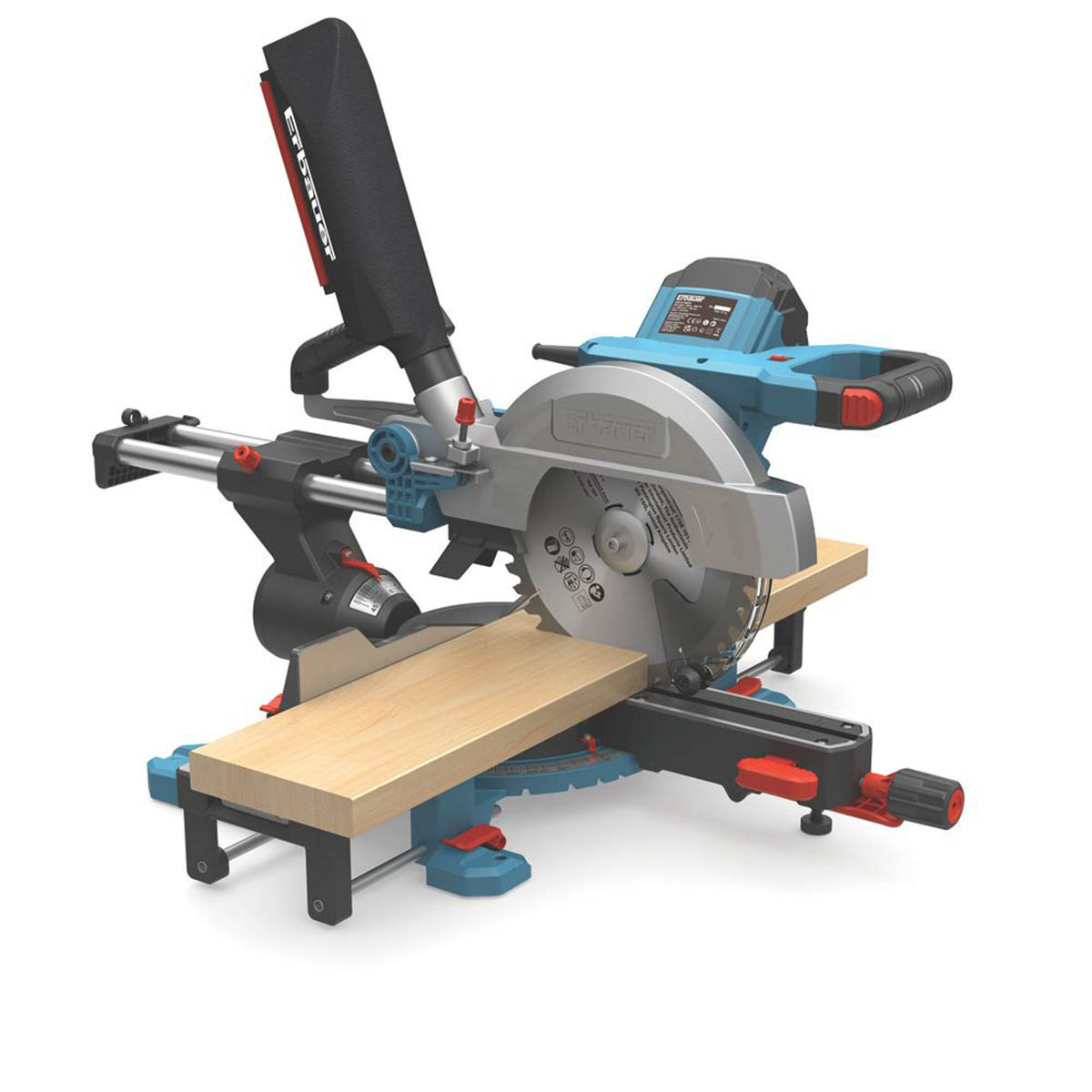 Erbauer Compound Mitre Saw Electric ERB1074MSW 254mm Double Bevel Sliding 1800W - Image 3
