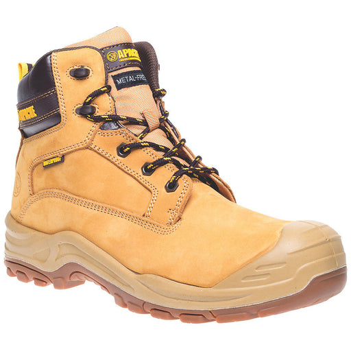 Safety Boots Mens Standard Fit Honey Leather Waterproof Composite Toe Size 13 - Image 1