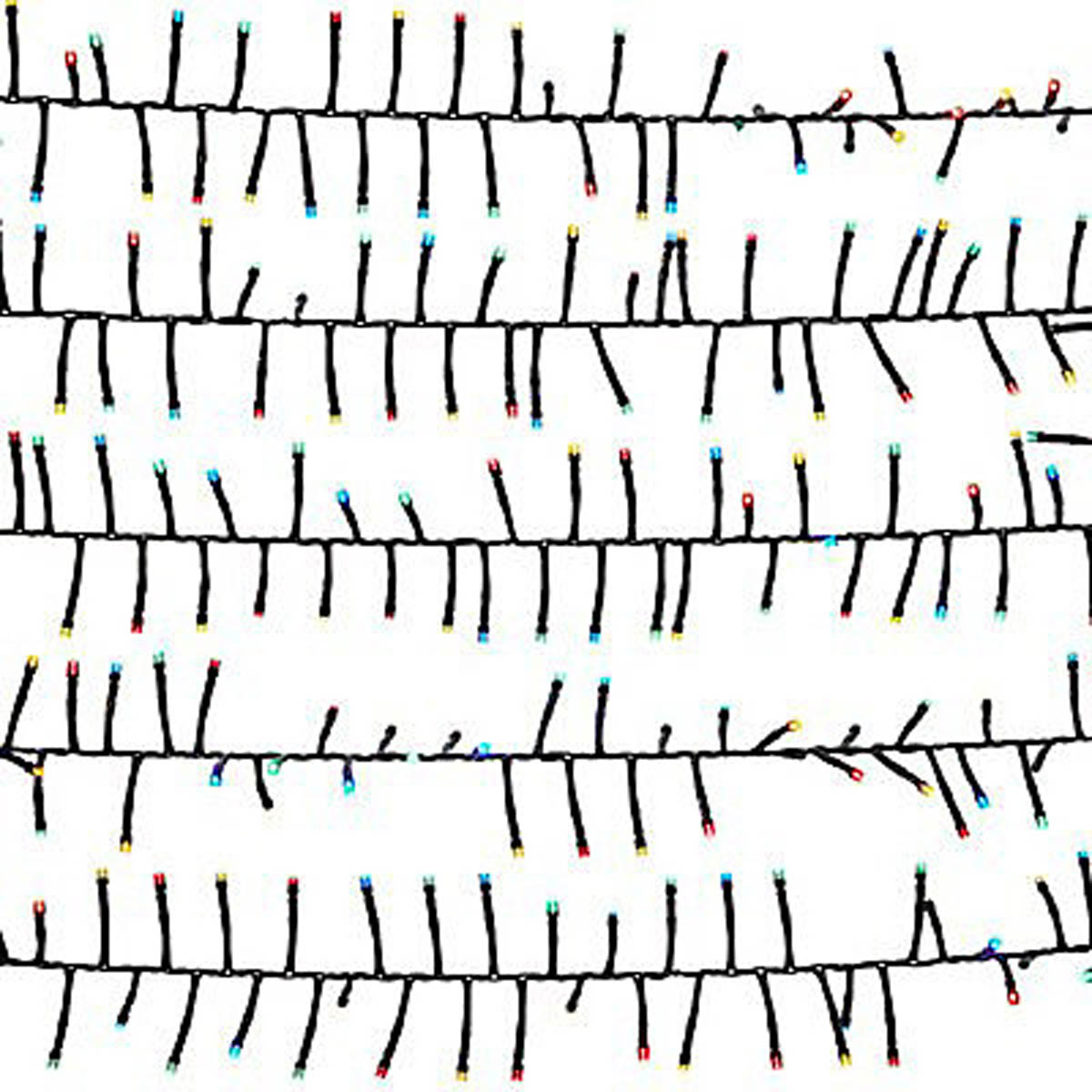 LED Christmas String Lights 1000 Multicolour Cluster Timer Indoor Outdoor 25m - Image 2