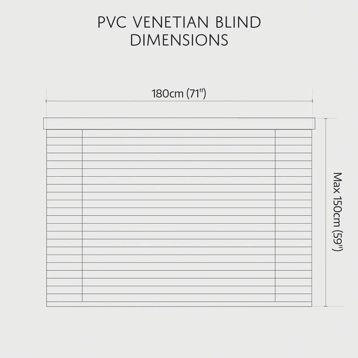 Renaissance Venetian  Blind PVC White 180cm x 150cm Drop Adjustable Slats - Image 3