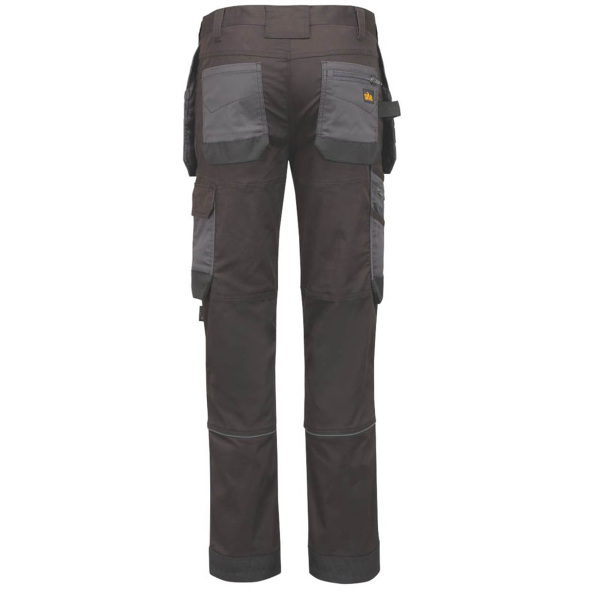 Site Work Trousers Mens Slim Fit Grey Black Multi Pockets Stretch 34"W 32"L - Image 2